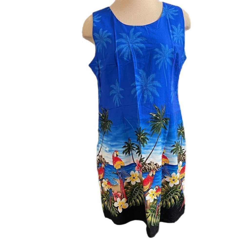 Pacific Legend Parrot Hawaii Hawaiian Dress Plus Size 2XL